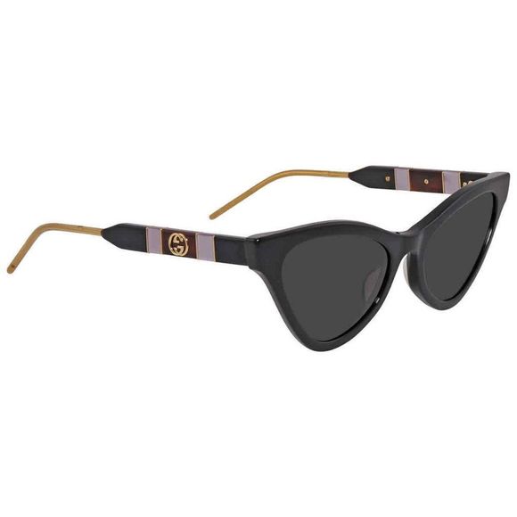 NEW Gucci Grey and Black Cat Eye Women's Sunglasses - Picture 1 of 4